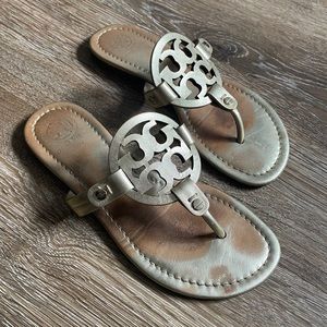 Tory Burch Miller Sandals Spark Gold Size 5.5